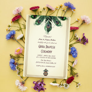 Invitation Maison hindou Réchauffement Griha Pravesh