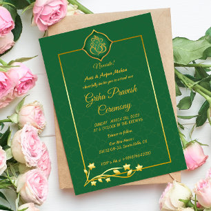 Invitation Maison hindou Réchauffement Griha Pravesh