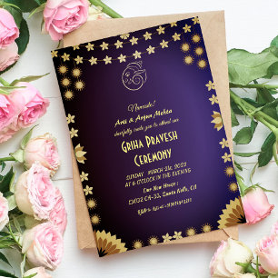 Invitation Maison hindou Réchauffement Griha Pravesh