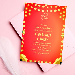 Invitation Maison hindou Réchauffement Griha Pravesh