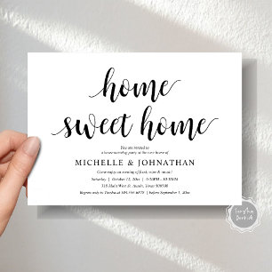 Invitation Maison Minimaliste Maison Douce Fête de Création d
