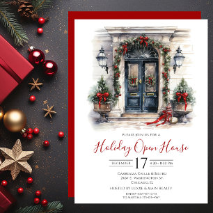 Invitation Maison ouverte de vacances Business Watercolor