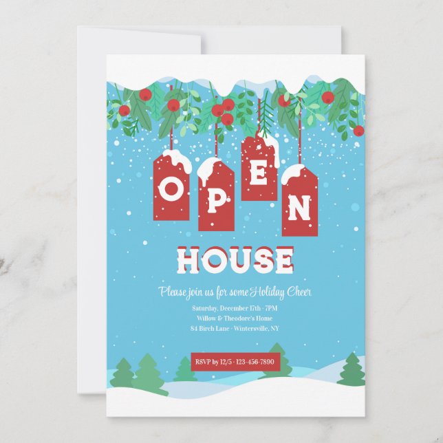 Invitation Maison ouverte d'hiver (Devant)