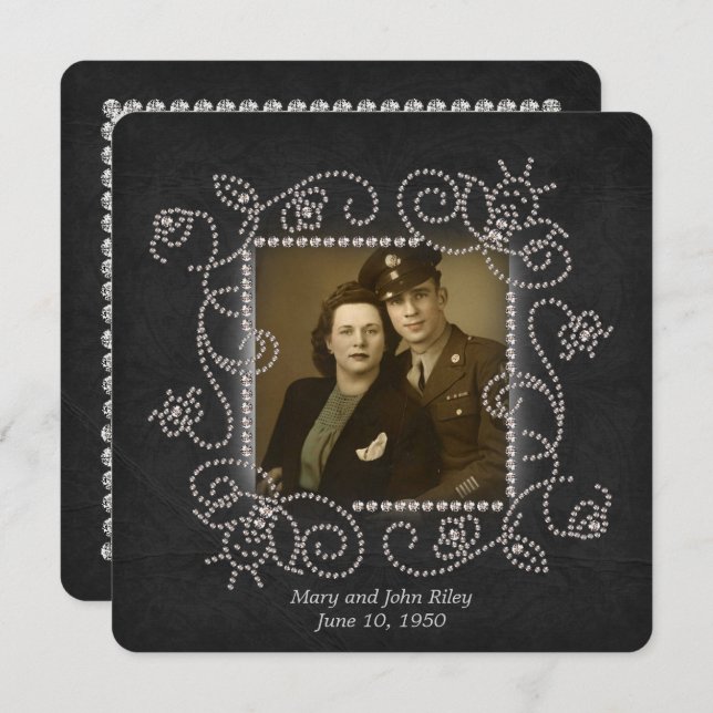 Invitation Maison ouverte pour l'anniversaire de mariage à ca (Devant / Derrière)