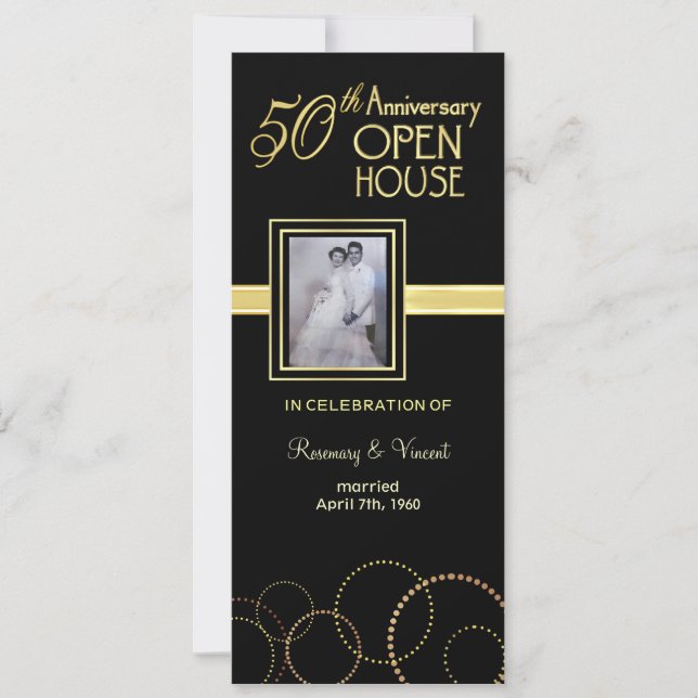 Invitation Maison ouverte pour le 50e anniversaire - Photo fa (Devant)