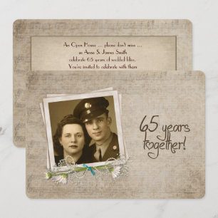Invitation Maison ouverte pour les 65 ans de mariage