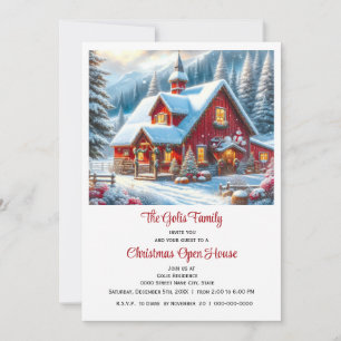 Invitation Maison rouge de Noël Journée portes ouvertes