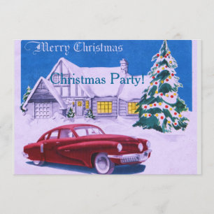 Invitation Maison vintage et voiture