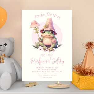 Invitation Maisonnette Rose Cottagecore 1er Anniversaire