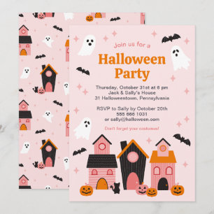 Invitation Maisons de Halloween éffrayantes