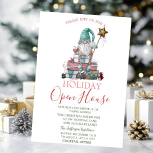 Invitation Maisons ouvertes avec des cadeaux de gnome mignon 