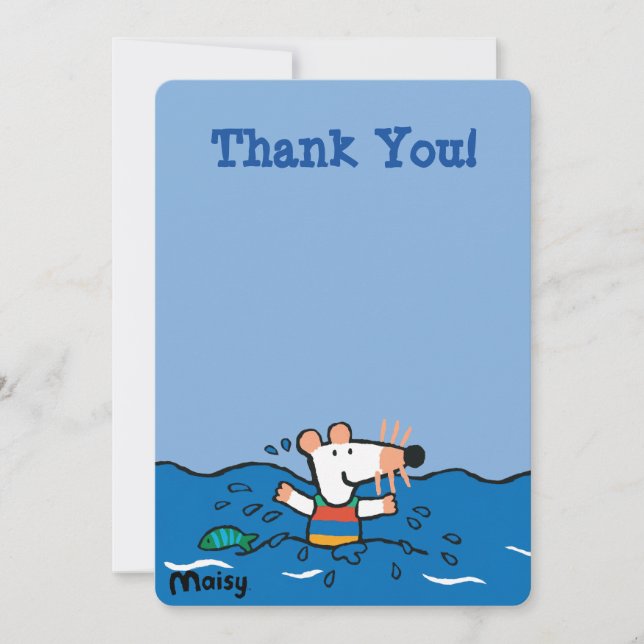 Invitation Maisy Va Nager Anniversaire (Devant)