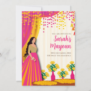 Invitation Maiyan invite & Haldi invite l'invitation de Haldi