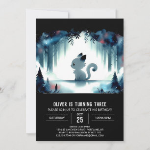 Invitation Majestic Adorable Chat Anniversaire