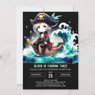 Invitation Majestic Whimsical Pirate Anniversaire