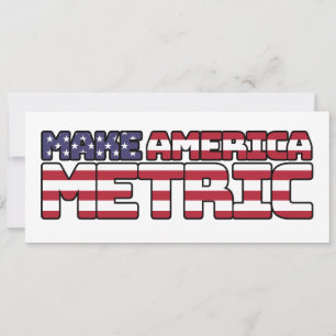 Invitation Make America Metric - US Flag Metric System Scienc