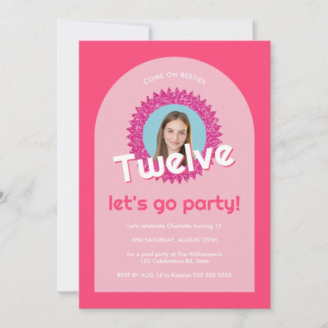 Invitation Malibu Doll Besties Beach Anniversaire Parties sci (Devant)