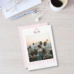 Invitation Mallard Canard Monogramme Graduation Crest Graduat