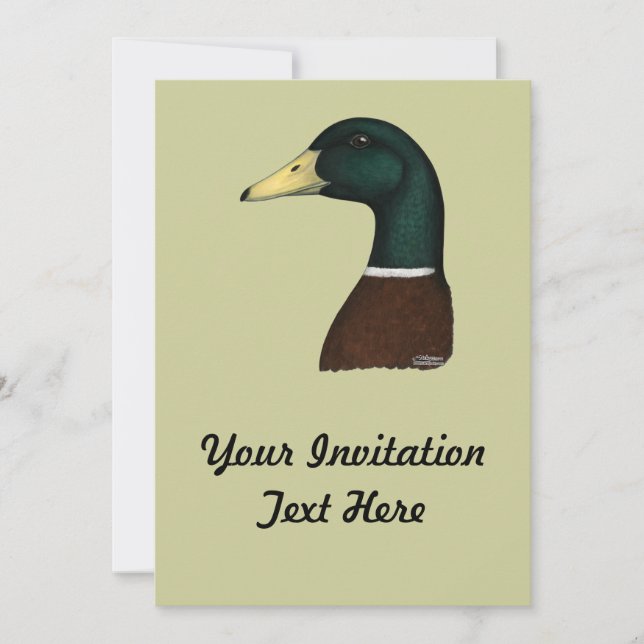 Invitation Mallard Drake Head (Devant)