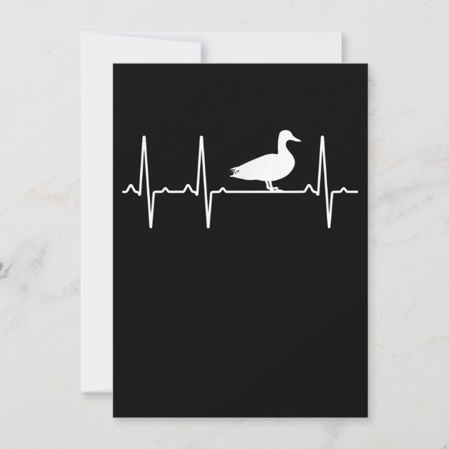 Invitation Mallard Heartbeat Cadeau Pour Hommes Femmes Canard (Devant)