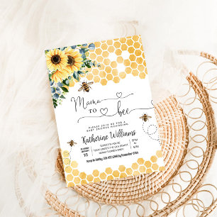 Invitation Mama To Bee Fête de Bébé abeille à Miel