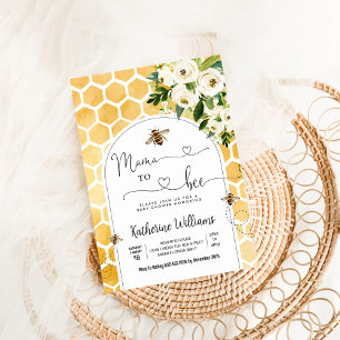 Invitation Mama To Bee Fête de Bébé abeille à Miel
