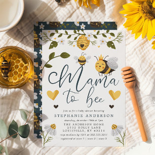 Invitation Mama To Bee Nid D'Abeille Bourdons Baby Shower