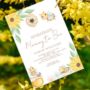 Invitation Maman À Être Baby shower Tournesol