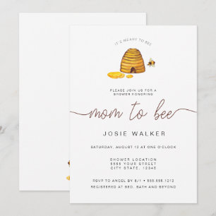 Invitation Maman à l'abeille, baby shower