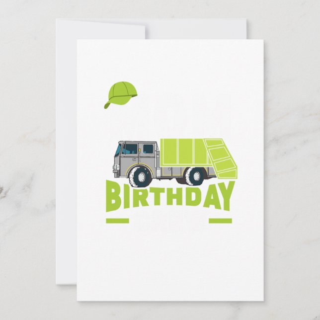 Invitation Maman Anniversaire Crew Garbage Truck (Devant)