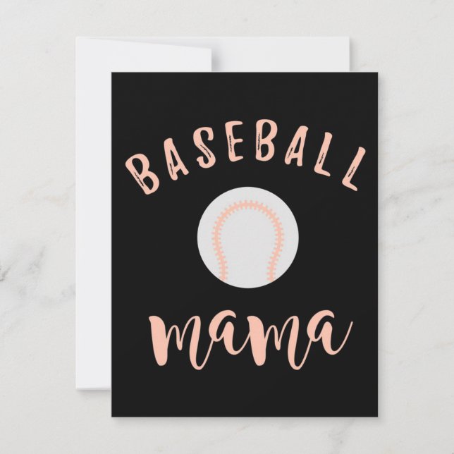 Invitation Maman de baseball | Love baseball (Devant)