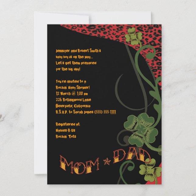 Invitation Maman et papa de Rockin (Devant)