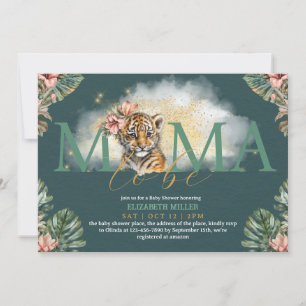 Invitation Maman être Tiger Animal Wild Baby Girl Douche