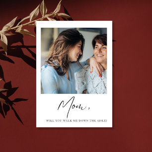 Invitation Maman M'accompagneras-Tu Down L'Allée Mariée