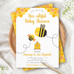 Invitation Maman Mignonne pour la Fête de Bébé Abeille Fantai
