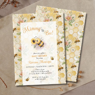 Invitation Maman pour Abeille Nid d'Abeille Personnalisé Baby