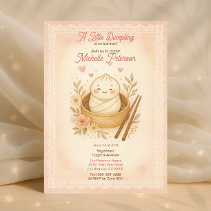 Invitation Maman-to-be mignonne Petit Baby shower Pastel Dump