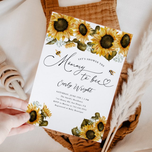Invitation Maman to Bee Baby shower (Créateur téléchargé)