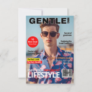 Invitation Man Cover Magazine Personnaliser le design