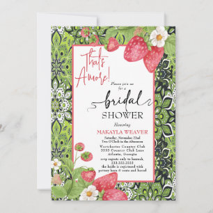 Invitation mandala aux fraises C'est une Fête des mariées Amo