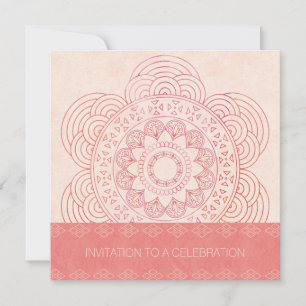 Invitation Mandala Boho Chic 60e anniversaire
