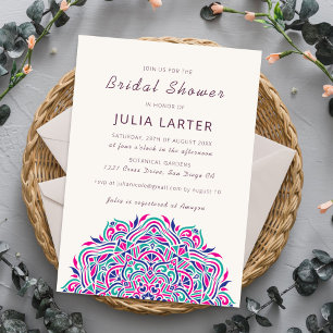 Invitation Mandala de mariage ordonné de joyau persan Douche