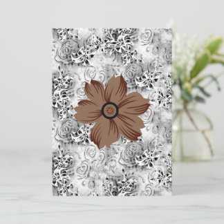 Invitation Mandala Flower Art | Earthy Floral Design