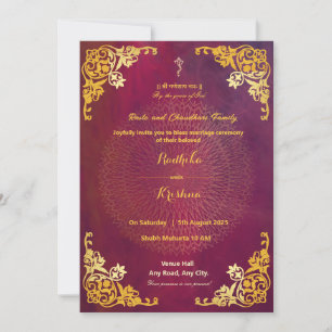 Invitation Mandala hindu mariage indien