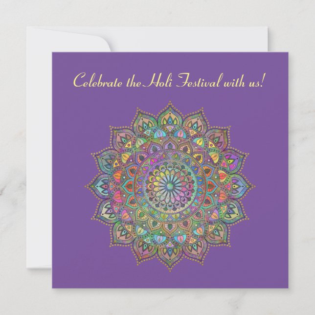 Invitation Mandala Inde Style 1 (Devant)