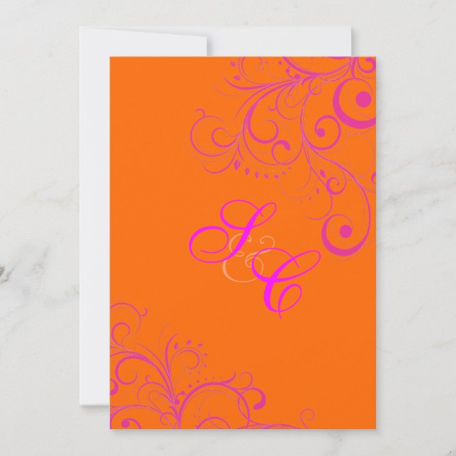 Invitation Mandarin Orange + Hot PInk (Devant)