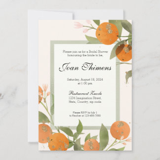 Invitation Mandarine/Clémentine Orange