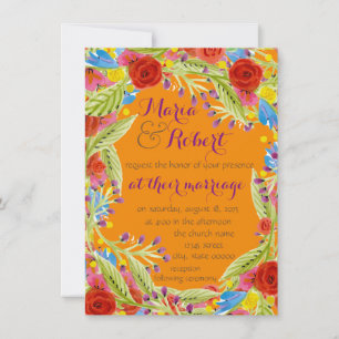 Invitation Mandarine de mariage de fiesta