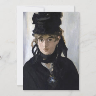 Invitation Manet - Berthe Morisot avec un bouquet de violette