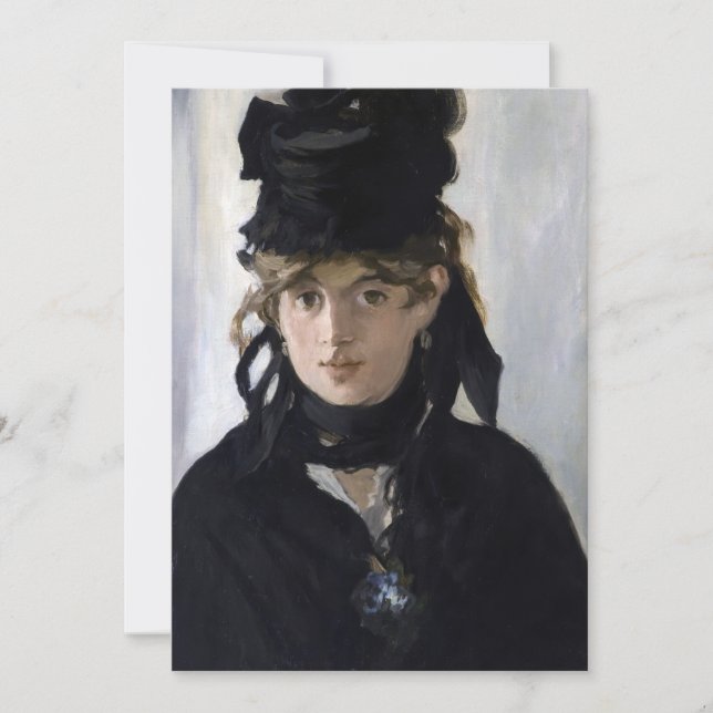 Invitation Manet - Berthe Morisot with a bouquet of violets (Devant)